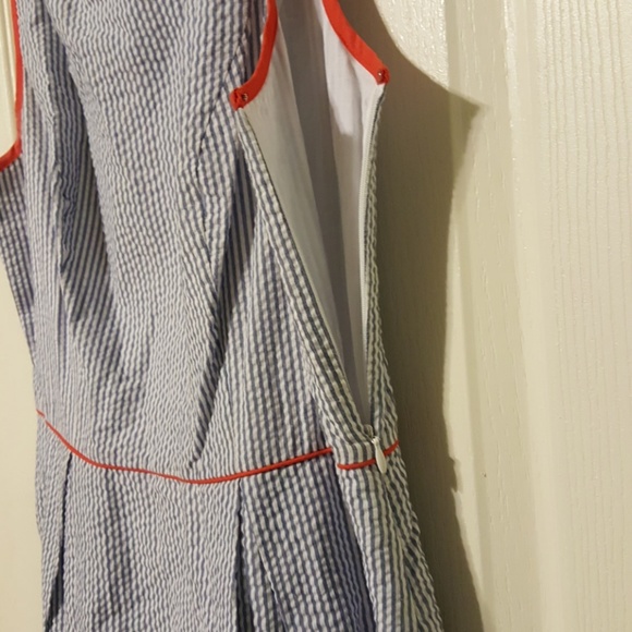 Jessica Simpson striped dress sz 10 Blue/White - Picture 6 of 7